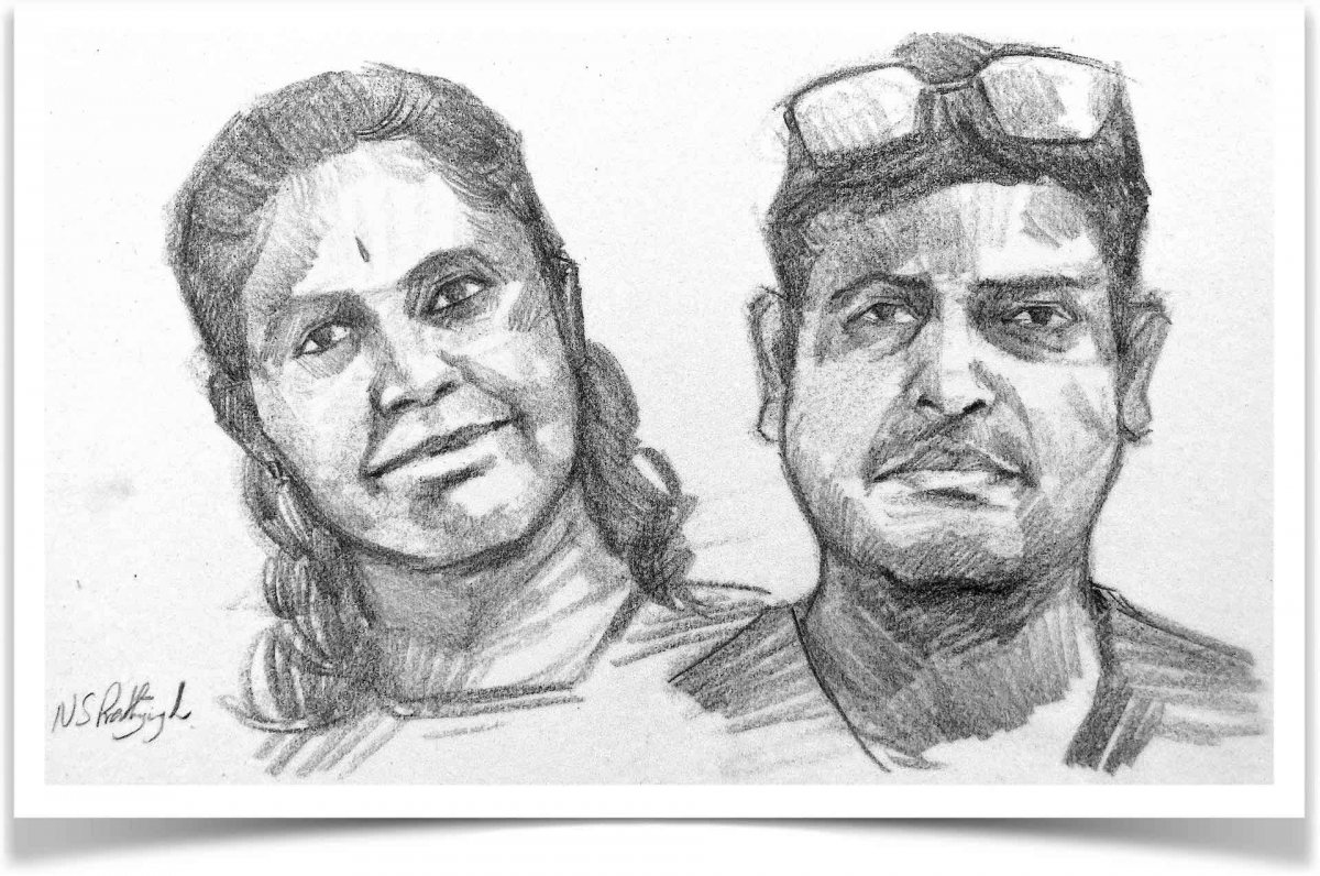 Pencil Portrait by Prathyugh N.S.